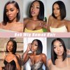 GCTGCT Bob Wig Human Hair 4x4 HD Lace Front Glueless Wigs Human Hair Pre Plucked Short Straight Bob Wigs for Black Women 180% Density Wear and Go Human Hair Wig No Glue Natural Color 10 Inch