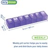 EZY DOSE Weekly (7-Day) Pill Organizer, Vitamin Case, and Medicine Box, Medium Compartments, Color May Vary