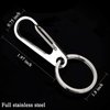 IVIA Stainless Steel Keychain Carabiner Clip with Key Ring, Quick Release Snap Hook & Key Ring Chain Holder Organizer for Car/Key Finder(2 Pack)