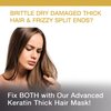 Vitamins Keratin Hair Mask Deep Conditioner - Biotin Protein with Castor Oil Conditioning Repair Treatment for Thick Dry Damaged or Color Treated Curly Wavy and Straight Coarse Hair