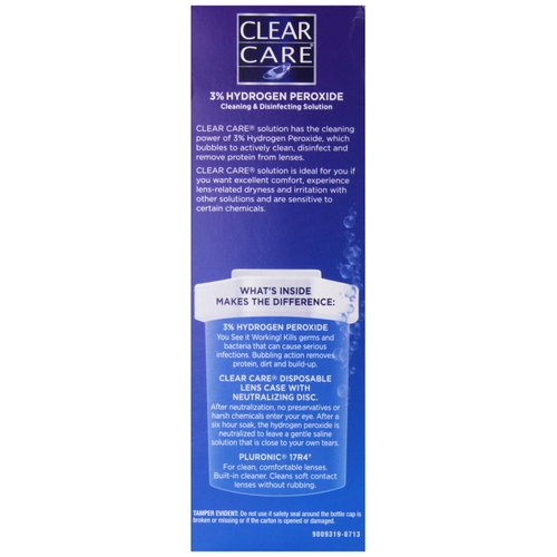 Clear Care CARE Cleaning & Disinfection Solution with Lens Case, Clear, 12 Fl Oz