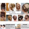 Qunlinta Messy Bun Hair Piece Hair Bun Thick Updo Scrunchies Hair Extensions Ponytail Hair Pieces for Women Girls Medium Brown