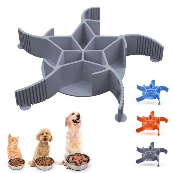 Xuepett Slow Feeder Insert for Dog Bowls with Star Maze Design, Silicone Material, and Upgraded Gripper System