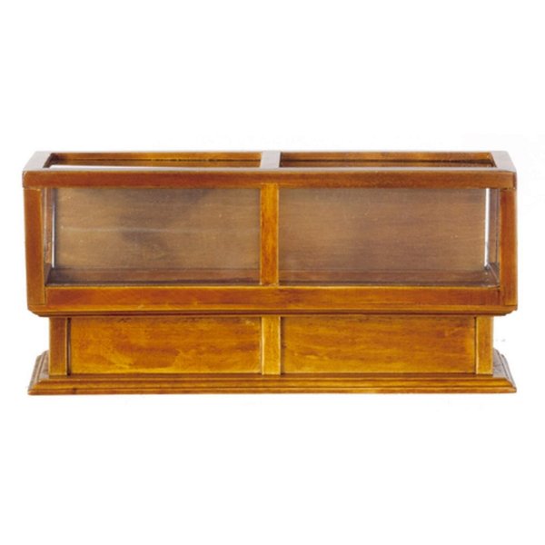 Dollhouse Miniature Store Display Case in Walnut