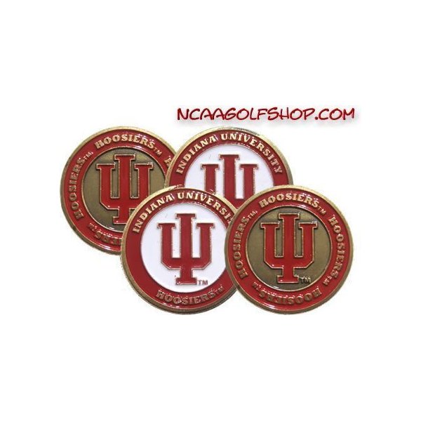 (4) Indiana Hoosiers Golf Ball Markers