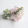 Fangsen Wedding Boho White Rose Flower Hair Clips Floral Hair Accessories for Brides and Bridesmaids Silver (Pink)