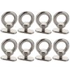 VTurboWay 8 Pack Full 316 SS, Track Mount Tie Down Eyelet, Hold Bungee Cord or Ropes Up to 0.6", Marine Hardware