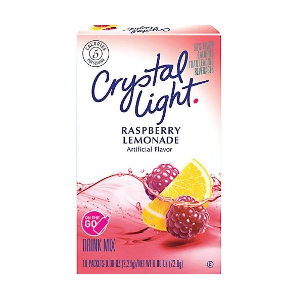 Crystal Light - Raspberry Lemonade on the Go - 10 Count Boxes (Pack of 2)