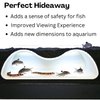 Aquarium Underground Tunnel Cave Natural Curve Two Hole | Viewing Fish & Shrimp Under Gravel Tunnel | Fish Tank Decor Decoration Hideout Perfect for Corydora Catfish, Kuhli Loach, Pleco (White)
