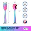 VITEVER 10 Pack Toddler Utensils, Stainless Steel Rainbow Silverware Set for Kids, Children Safe Cutlery Set Includes Forks and Spoons - Dishwasher Safe