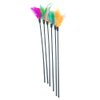 IUHKBH Cat Feather Toys, Interactive Cat Wand Toys Cat Teaser with Bell - 18'' Long Feather Wand for Cat and Kitten (6 Pcs)