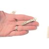 Generic Small 2 inch super slim clear silver speckled alligator hair clip fine thin hair