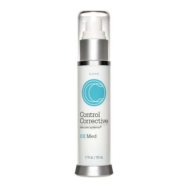CONTROL CORRECTIVE O2 Med Acne Cream, 1.7 Oz - Oxygen Emulsion & Hydrogen Peroxide, Moisturizing, Evens Complexion, Restore Youthful Glow, Reduces Breakouts & Softens Blemishes, Does Not Dry Out Skin