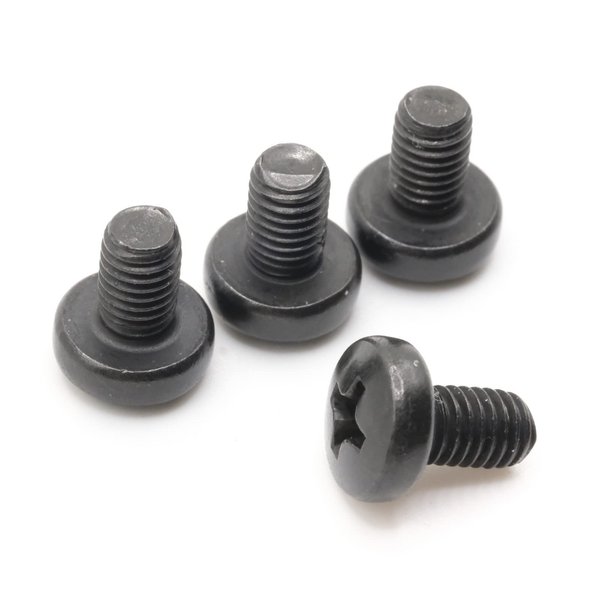 ReplacementScrews Rear License Plate Screws Compatible with Tesla Model 3 (M3) - Stainless Steel - Black Oxide - Medium Length (Pack of 4)