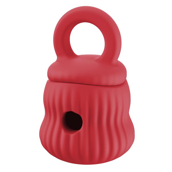 Egakkan Interactive Dog Chew Toys, Treat Dispensing Dog Puzzle Toy, Topple Dog Toys for Aggressive Chewers, Long-Lasting Dog Toy to Keep Your Puppy Distracted, Safe for Dogs, Fillable Dog Toys (red)