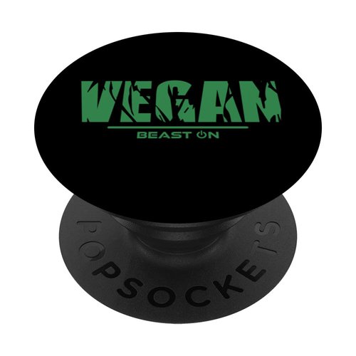Vegan in green training workout fitness motivation gym vegan PopSockets Swappable PopGrip
