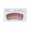 MISUD Press on Nails Long Square Fake Nails Glossy Glue on Nails Fall Brown Ombre Acrylic Nails Squoval Artificial Nails Autumn Marble Stick on False Nails with Design 24 pcs