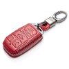 Vitodeco Genuine Leather Smart Key Fob Case Cover Protector Compatible with RAM 1500, RAM 2500, RAM 3500 2019 - 2024 (6-Button, Red)