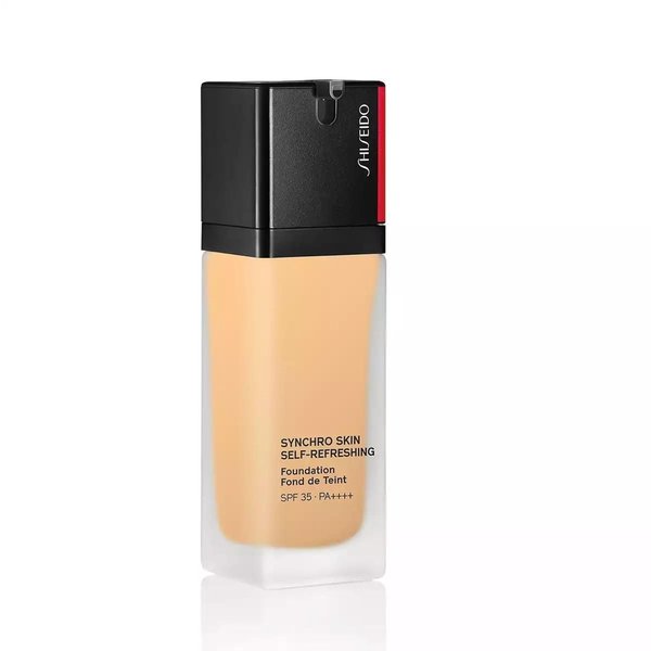 Shiseido Synchro Skin Self-Refreshing Foundation SPF 30, 250 Sand - Medium, Buildable Coverage + 24-Hour Wear - Waterproof & Transfer Resistant - Non-Comedogenic