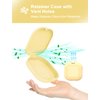 HEMILAB® Retainer Case, Slim Aligner Case with Vent Holes, Compatible with Invisalign, Mouth Guard Case, Cute Retainer Case with Retainer Removal Tool and Brush, Yellow
