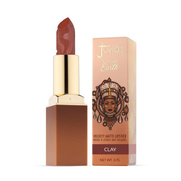 Juvia's Place Nubian Earth Matte Lipstick Clay - Hydrating Lipstick, Long-lasting Lipstick, Richly Pigmented Lip Makeup, Creamy Lipstick with Matte Finish, Beauty & Lip Care Product