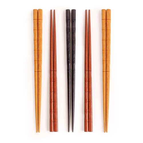 BergHOFF 11 Pc Bamboo Set, 5 Pairs Chopsticks 10", Steamer, Indoor Outdoor Use, Lightweight, Eco-friendly