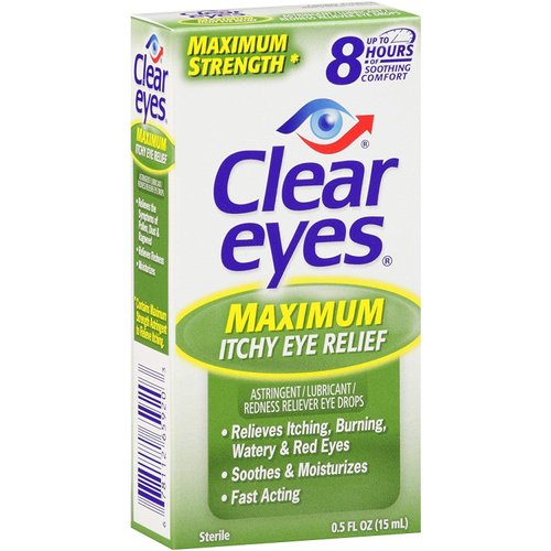 Clear Eyes, Itchy Eye Relief, 0.5 Ounce