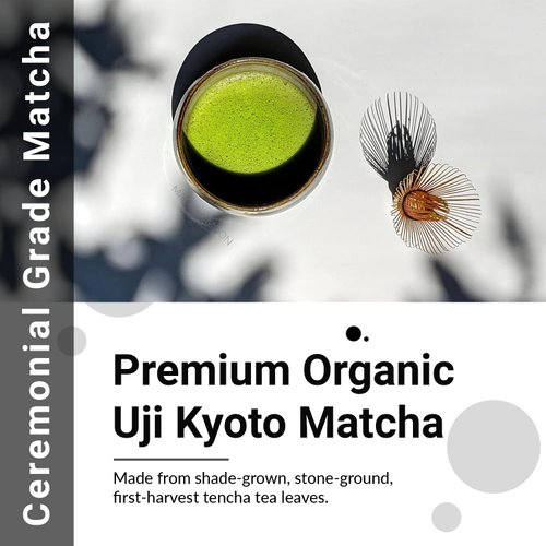 Matcha Moon Organic Ceremonial Grade Matcha Green Tea Powder - Pure Zen - Ideal for Traditionally Whisked Tea - 30g Tin - Finest Matcha Powder for Authentic Tea Experience
