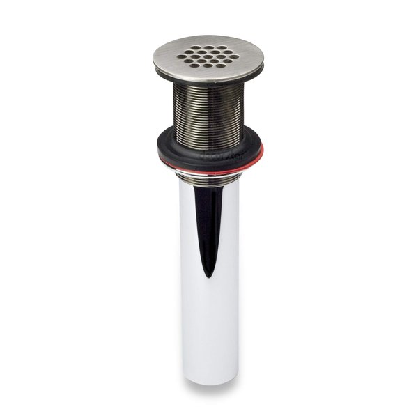 Decor Star PU-005 1 1/2" Bathroom Faucet Vessel Vanity Sink Grid Drain Stopper Strainer Without Overflow Brushed Nickel (Regular)