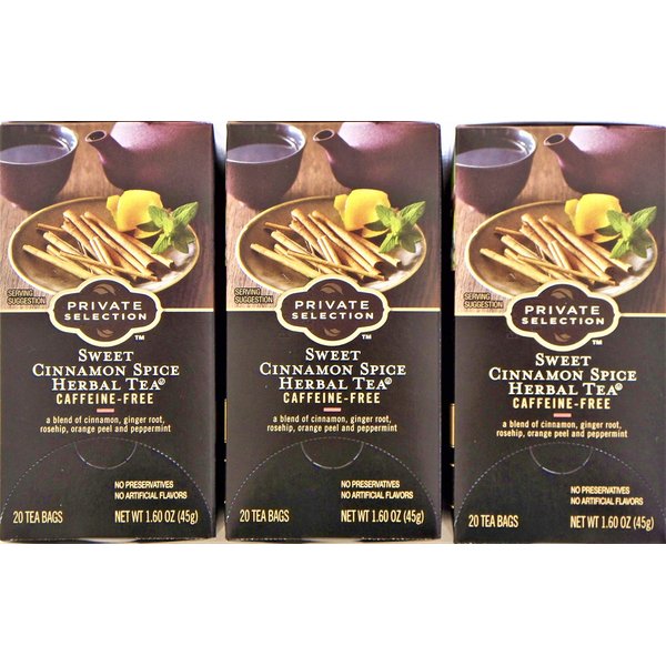 Private Selection Sweet Cinnamon Spice Herbal Tea Caffeine-Free 3 Pack