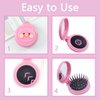 Petunny 6Pcs Travel Hair Brush,Mini Round Hair Comb Mini Hair Brushes Folding Travel Hair Brush Travel Size Hair Massage Comb for Women and Girls,Random Color and Style