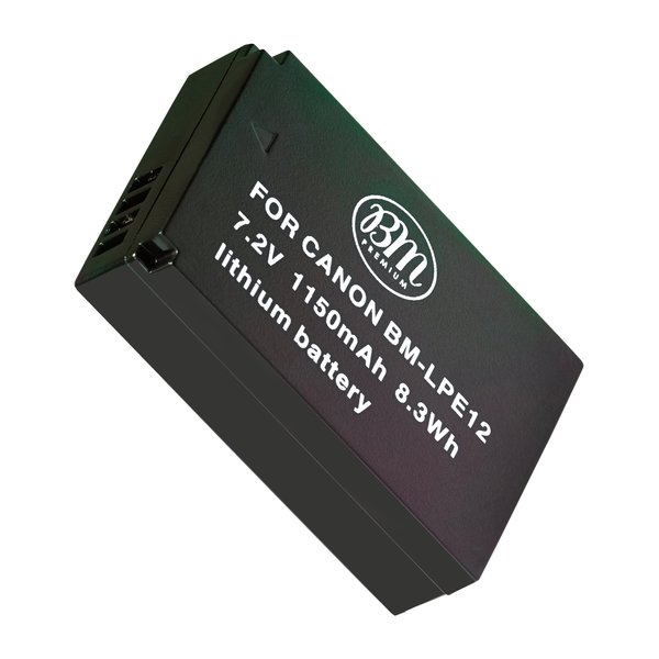 BM Premium LP-E12 Battery for Canon EOS-M, EOS M2, EOS M10, EOS M50, EOS M50 Mark II, EOS M100, EOS M200, SX70 HS, Rebel SL1 Digital Cameras
