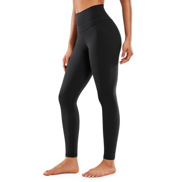 CRZ YOGA Women's Naked Feeling I Workout Leggings 28 Inches - High Waisted Full-Length Yoga Pants Black Medium