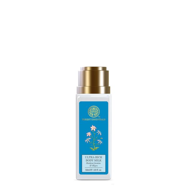 Forest Essentials Travel Size Ultra-Rich Body Milk Madurai Jasmine & Mogra 50ml (Body Lotion)