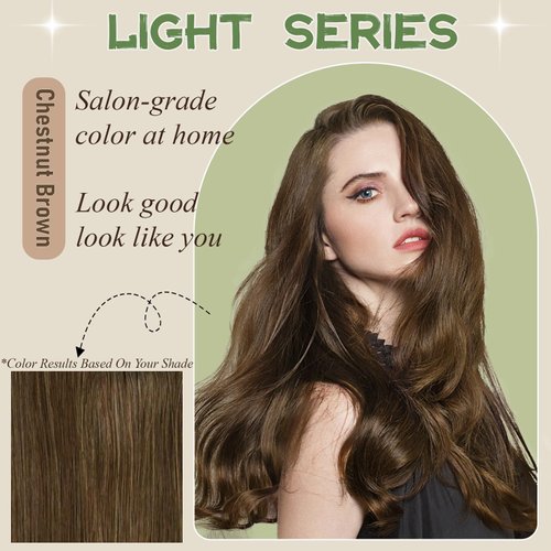 Chestnut Brown Hair Dye Shampoo 3 in 1, 4 Weeks of Gray Hair Coverage in 15 Minutes, Instant Hair Color Shampoo for Women & Men, Natural Plant Extract Hair Dye Kit | Simpler Root Touch-Up | Multi-Use