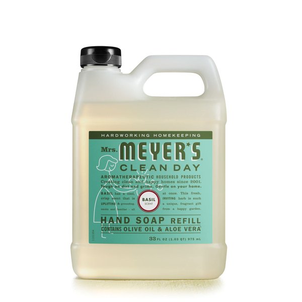 Mrs. Meyers Liquid Hand Soap Refill Liquid 33 Oz Basil Scent