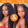 WPPIKK Wear and Go Glueless Wigs Human Hair Pre Plucked Pre Cut Deep Wave Lace Front Wigs Human Hair 4x4 Lace Closure Wigs Human Hair Wigs for Black Women Glueless (20 Inch)