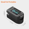 Dr.Oxi Pulse oximeter fingertip, Blood Oxygen Saturation Monitor , Portable Blood Oxygen Saturation Monitor for Heart Rate and SpO2 Level （BLACK）