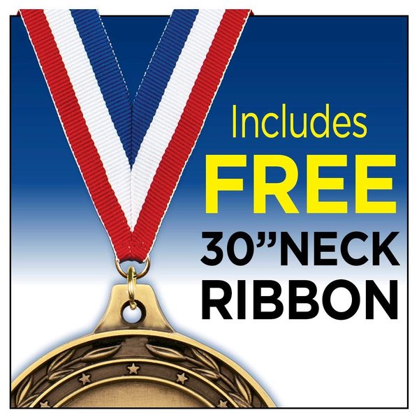 Grand Piano Gold Medal, 2" Grand Piano Medal Award with Ribbon