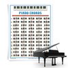 Mini Piano Chord Chart Poster with 60 Piano Chords - Laminated Learning Keyboard Piano for Beginners and Musicians - Music Theory Poster - Portable Piano Accessories - 8.5" x 11" - Walrus Productions