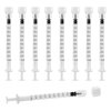 1mL Syringes without Needle, Luer Lock Syringe with Cap, Sterile Individually Wrapped, Accurate Liquid Measurement - 50 Pack for Lab Use and Home Care