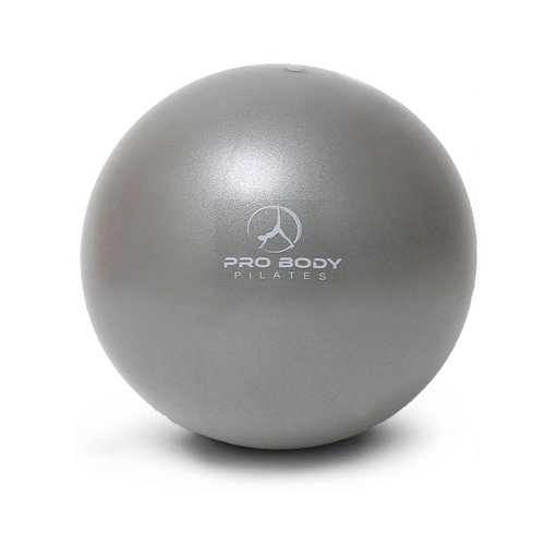 ProBody Pilates Ball Small Exercise Ball, 9 Inch Bender Ball, Mini Soft Yoga Ball, Workout Ball for Stability, Barre, Ab, Core, Physio and Physical Therapy Ball at Home Gym & Office (Silver)