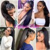 Ugrace Hair Ponytail Extension Human Hair Ponytail Extension For Black Women Clip In Ponytail Hair Extensions Wrap Around Long Ponytail Straight One Piece Hairpiece Hair(16 inch, Natural Black #1B)