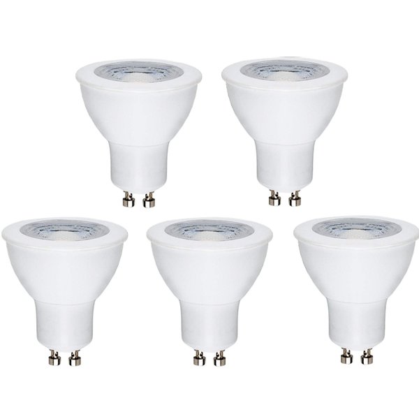CBconcept UL-Listed GU10 LED Light Bulbs, 5-Pack, 6 Watt, 550 Lumen, Warm White 3000K, 50W Halogen Equivalent, 36°Beam Angle, 120 Volt,Not Dimmable,Recessed/Track Lighting | Designed in San Francisco
