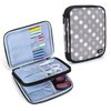 LUXJA Carrying Bag Compatible with Cricut Pen Set and Basic Tool Set, Double-layer Organizer Compatible with Cricut Accessories (Bag Only), Gray Dots