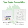 Misco Toys Canvas Paint Party Kits, 11 Piece Art kit Pre-Drawn Outline Canvas for Paint and Sip 8 Colors and Brush Included, Great Gift for Kids 4+ and Adults Too! (Tractor)