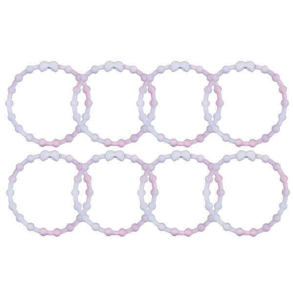 Cloudy Pink PRO Hair Ties: Easy Release Adjustable for Every Hair Type PACK OF 8