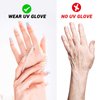 MelodySusie UV Gloves for Nails, UV Lamp Gloves for Manicures Protection, Starry Night Gel Manicure Gloves, Nail Art Skin Care Fingerless UV Shield Gloves