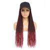 AliRobam Hat Wigs Baseball Cap with Senegalese Twist Braids Hair extensions Hat With Braided Hair attached for Black White woman (24inch, TBug)