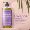 MAJESTIC PURE Lavender Massage Oil - Hydrating, Calming, Warming, Relaxing & Rejuvenating Body Oil - Premium Grade, Made with Natural Oils - Skin Care for Men and Women - Made in USA - 8 fl oz